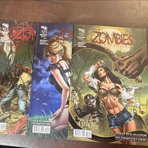 Enesco Zombies The Cursed 1,2,3 Comic Books -